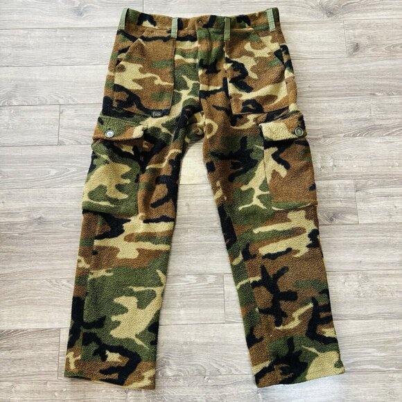 Vtg Thermo-King Camo Hunting Jacket Pants Set Mens M Malden Fleece Game Pouch - Picture 14 of 16